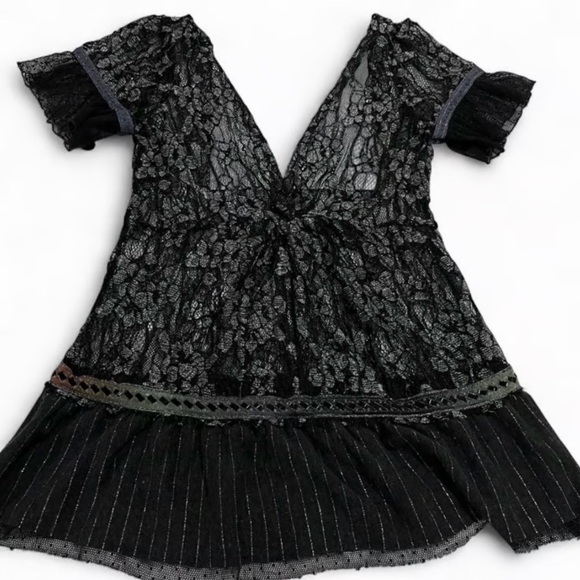 Free People lace beaded tunic New With Tags - Picture 2 of 12